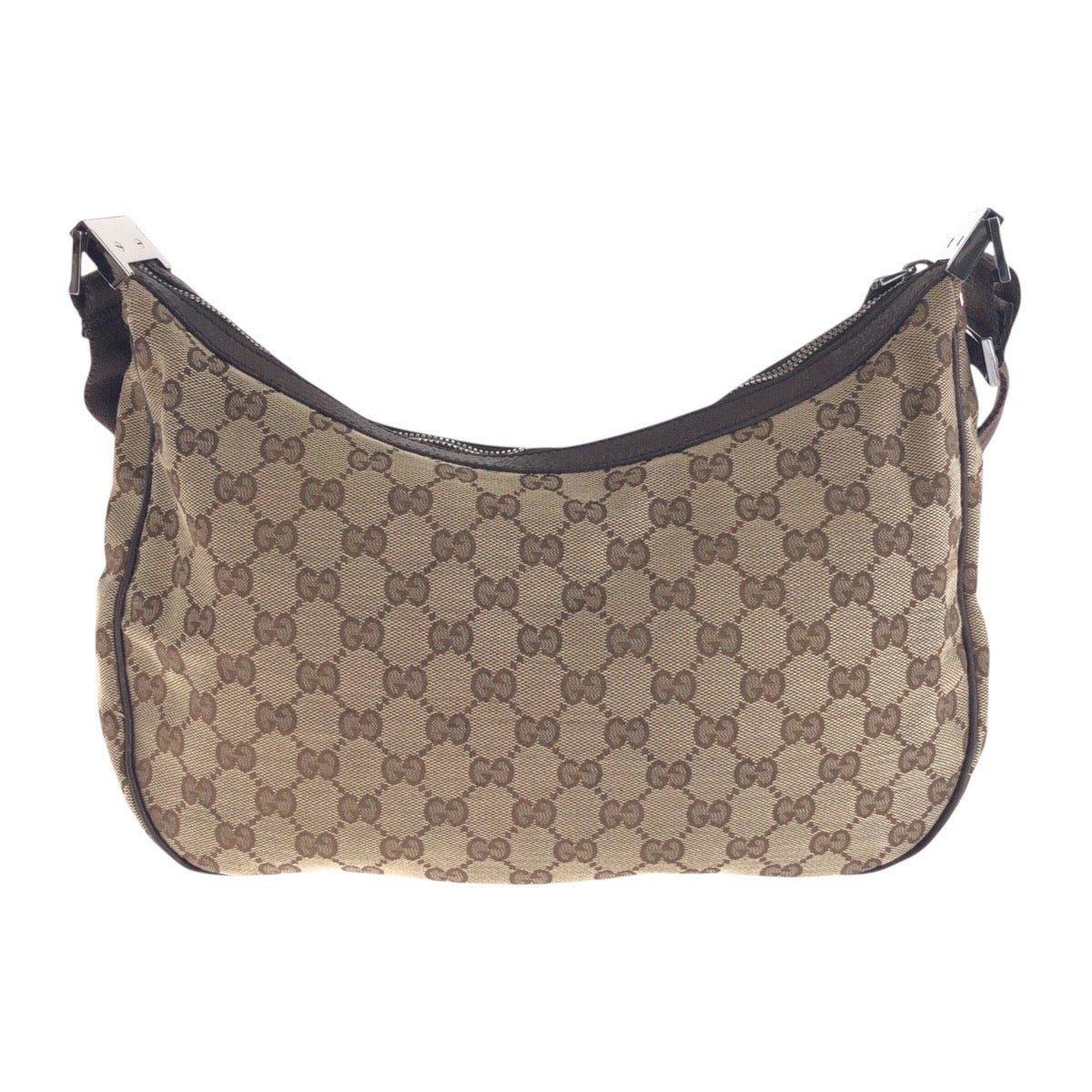 14396
GUCCI グッチ ブラウン シルバー金具 GGキャンバス / レザー 122790 ブラウン ポシェット  レディース