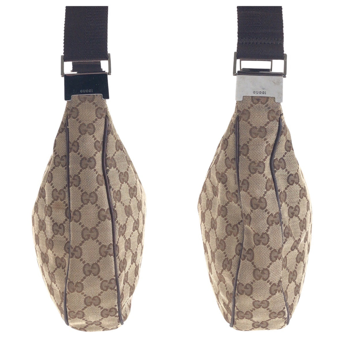 14396
GUCCI グッチ ブラウン シルバー金具 GGキャンバス / レザー 122790 ブラウン ポシェット  レディース
