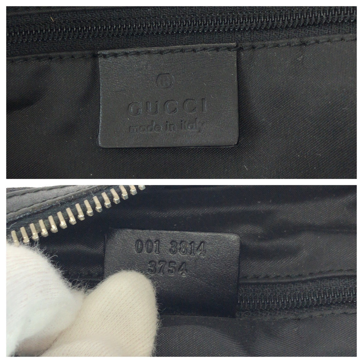 14398
GUCCI グッチ ブラック 黒 シルバー金具 GGキャンバス 001 3814 ホーボー ショルダーバッグ  レディース
