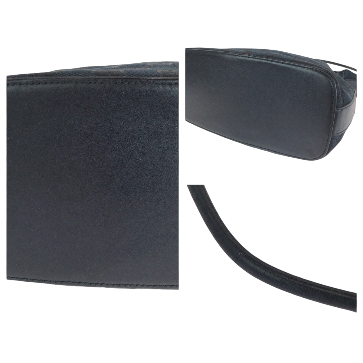 14398
GUCCI グッチ ブラック 黒 シルバー金具 GGキャンバス 001 3814 ホーボー ショルダーバッグ  レディース
