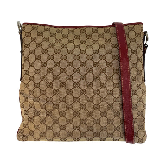 14400
GUCCI グッチ ベージュ レッド GGキャンバス / レザー 113013 ショルダーバッグ メッセンジャーバッグ  レディース ABP21