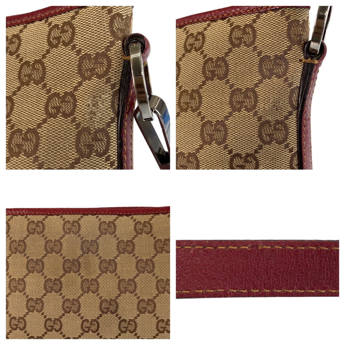 14400
GUCCI グッチ ベージュ レッド GGキャンバス / レザー 113013 ショルダーバッグ メッセンジャーバッグ  レディース ABP21