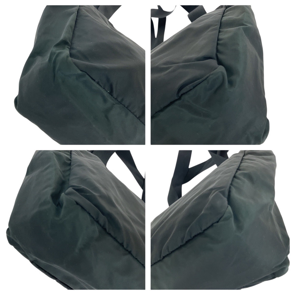 14402
PRADA プラダ テスート 三角ロゴプレート ブラック 黒 シルバー金具 ナイロン トートバッグ ショルダーバッグ  レディース