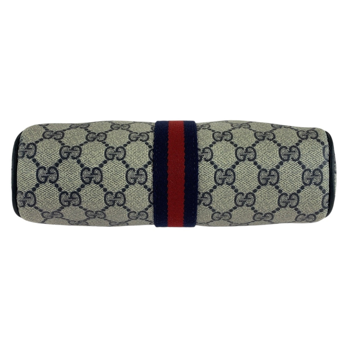 14403
GUCCI グッチ シェリーライン グレー ネイビー GGスプリームキャンバス / レザー クラッチバッグ セカンドバッグ  レディース