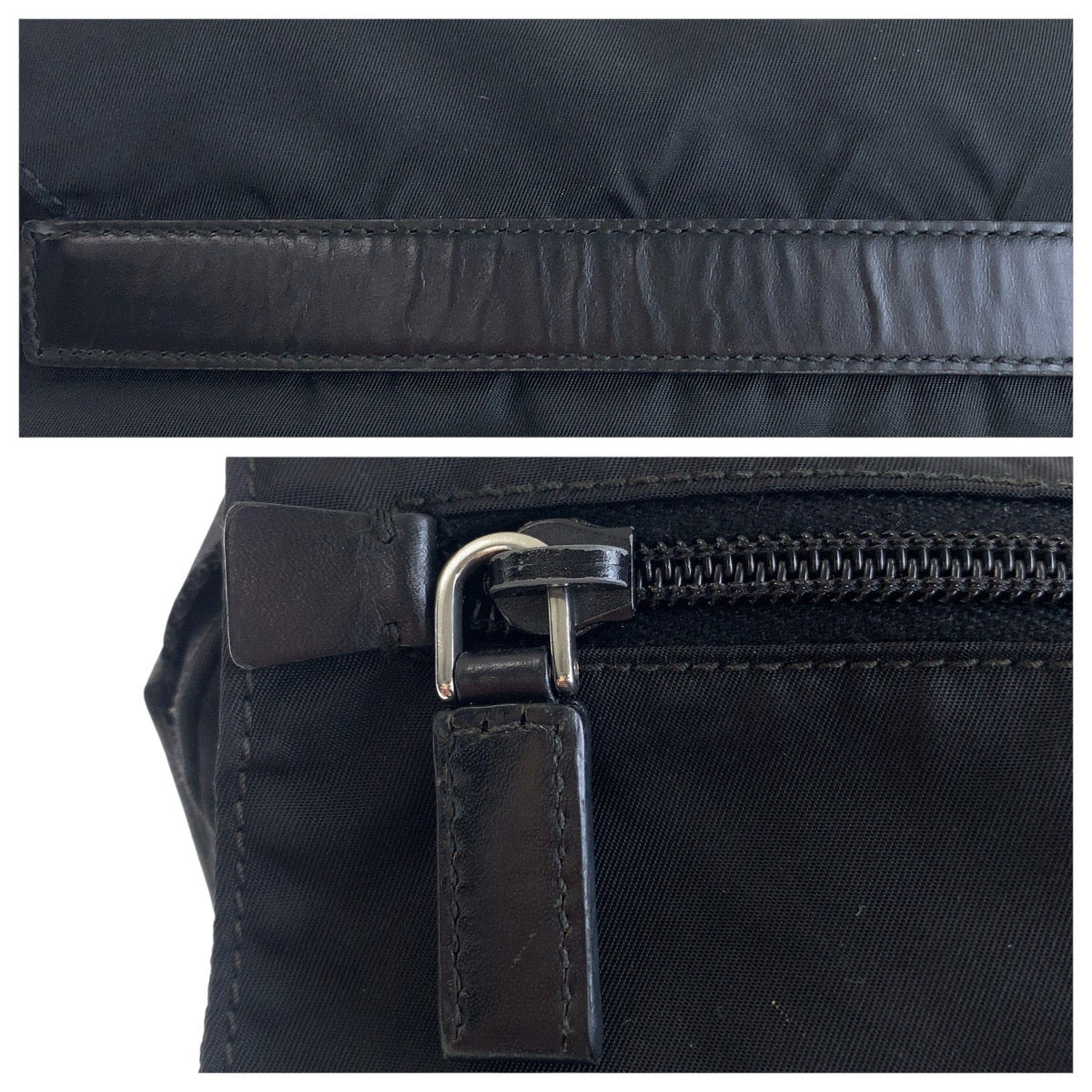 14404
PRADA プラダ テスート 三角ロゴプレート ブラック 黒 シルバー金具 ナイロン ショルダーバッグ ポシェット  レディース ABP24
