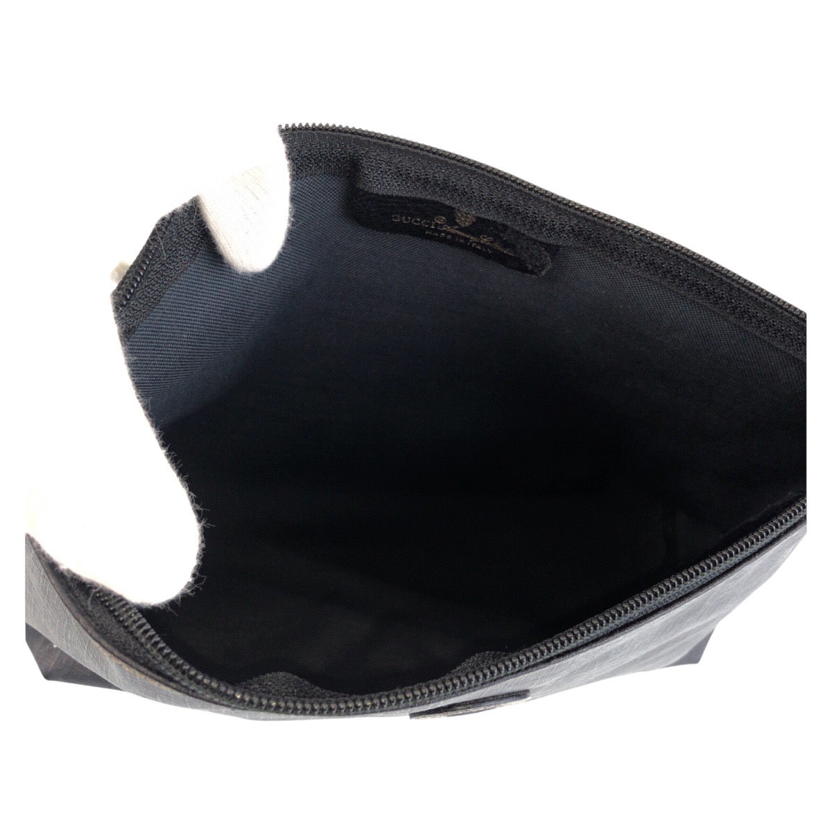 13915
GUCCI グッチ ヴィンテージ オールドグッチ ブラック 黒 ゴールド金具 PVC 156 01 045 クラッチバッグ セカンドバッグ  メンズ