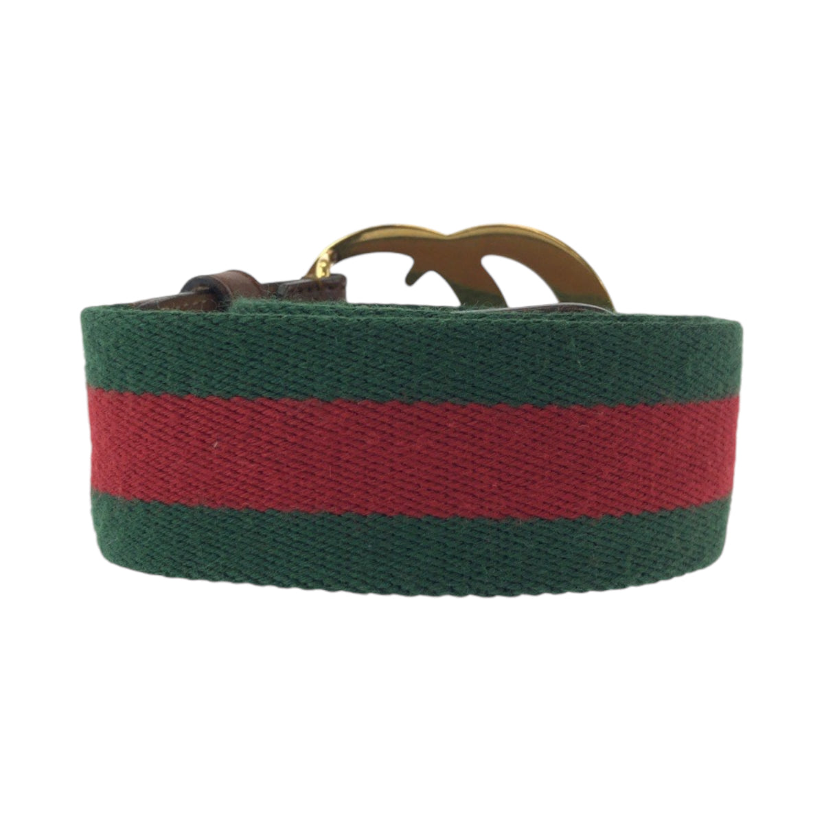 14409
GUCCI グッチ GGマーモント シェリーライン 75cm/30inc ブラウン レッド グリーン ゴールド金具 レザー 1476 ベルト バックル  メンズ