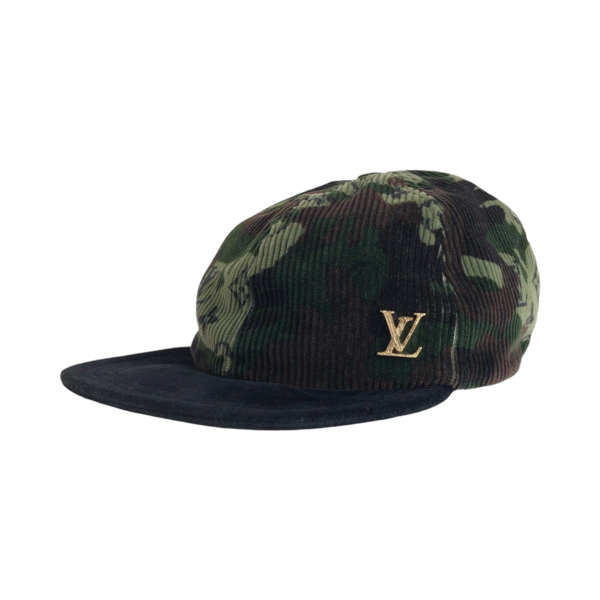 13917
LOUIS VUITTON ルイヴィトン カモ柄 キャスケット イージーフィット サイズ60 カーキ ゴールド金具 コットン MP2724 キャスケット 帽子  レディース