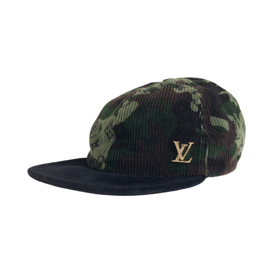 13917
LOUIS VUITTON ルイヴィトン カモ柄 キャスケット イージーフィット サイズ60 カーキ ゴールド金具 コットン MP2724 キャスケット 帽子  レディース