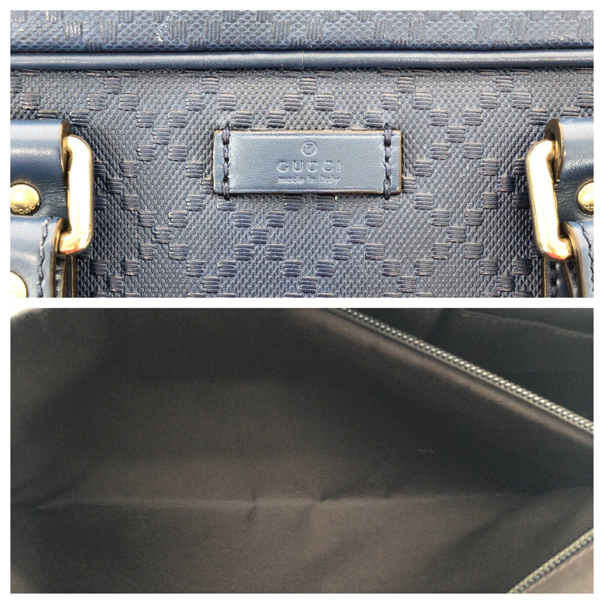 14410
GUCCI グッチ ディアマンテ ブルー ゴールド金具 レザー 353394 ビジネスバッグ ブリーフケース  メンズ