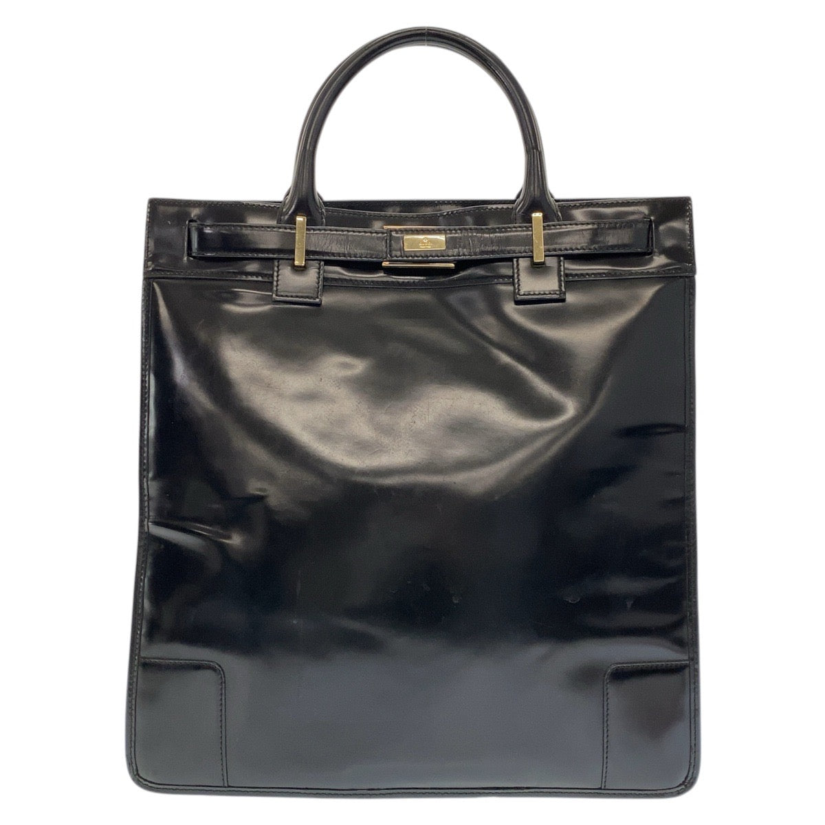 14412
GUCCI グッチ ブラック 黒 ゴールド金具 レザー 002 1091 トートバッグ  レディース