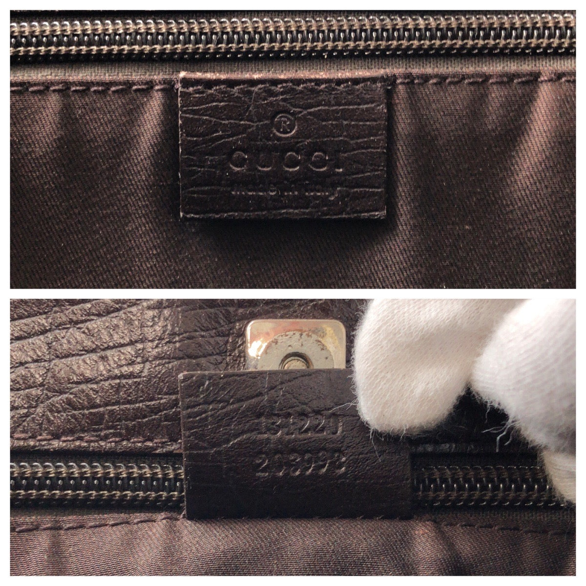 14418
GUCCI グッチ ベージュ ブラウン シルバー金具 GGスプリームキャンバス 131220 トートバッグ ショルダーバッグ  レディース