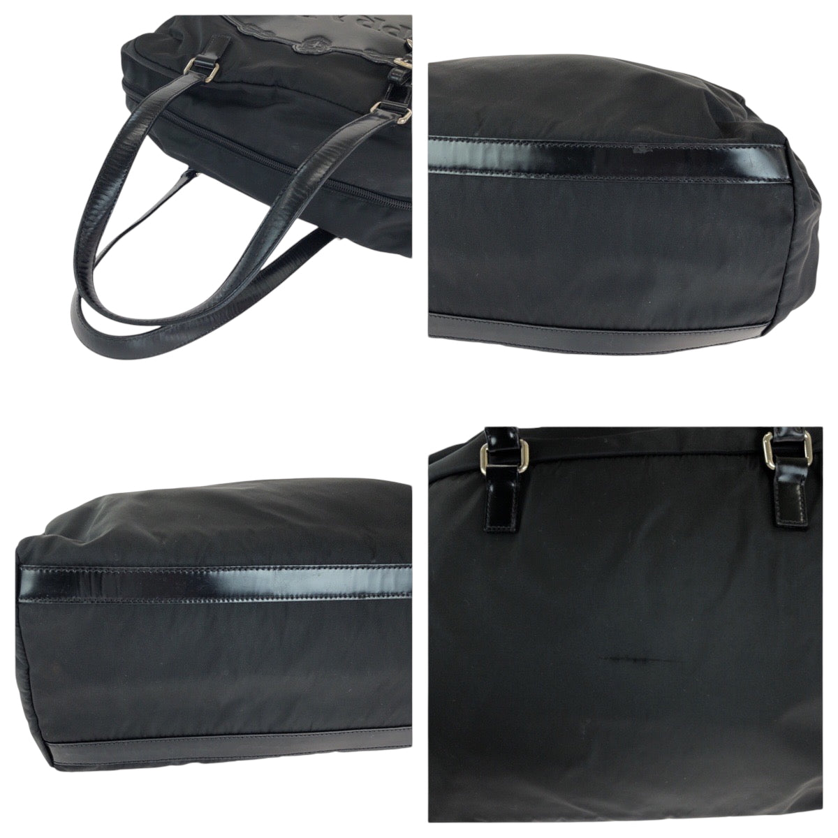14424
PRADA プラダ テスート ロゴ ブラック 黒 シルバー金具 ナイロン BR3150 ボストンバッグ ショルダーバッグ  レディース