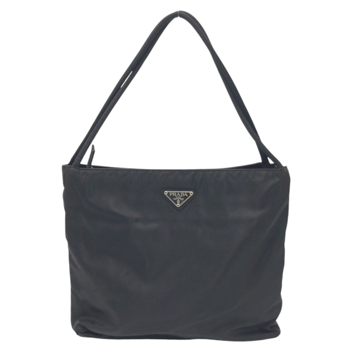 PRADA Tessuto Triangle Logo Black Nylon Tote Bag Shoulder Bag Handbag Women's ABP39