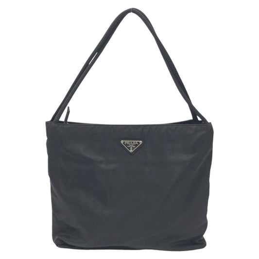 PRADA Tessuto Triangle Logo Black Nylon Tote Bag Shoulder Bag Handbag Women's ABP39