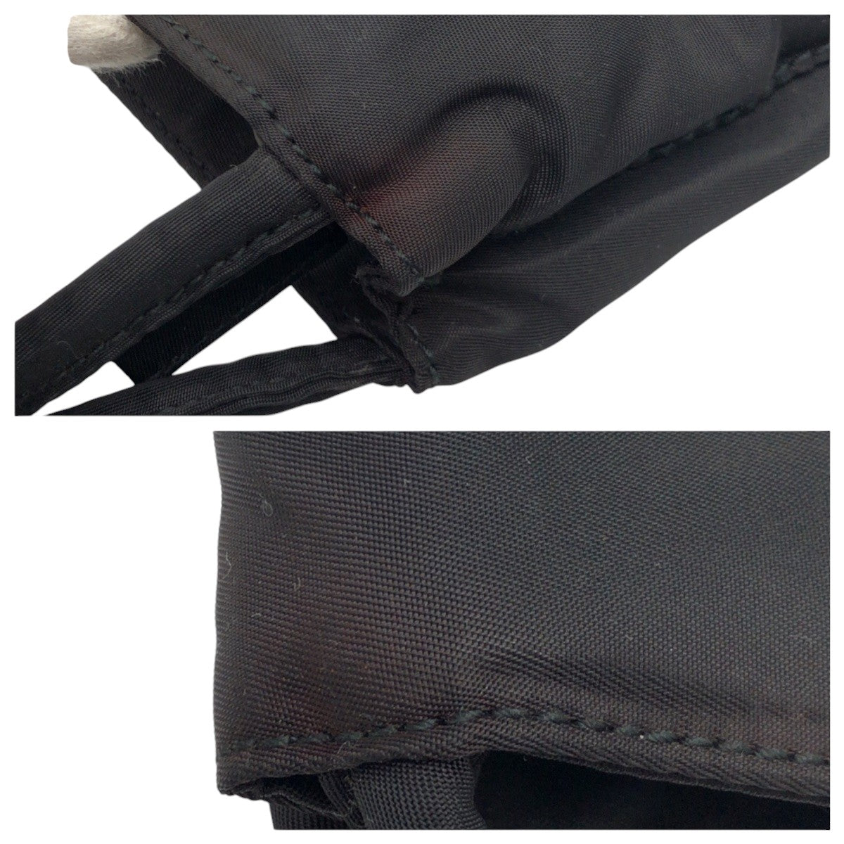 PRADA Tessuto Triangle Logo Black Nylon Tote Bag Shoulder Bag Handbag Women's ABP39