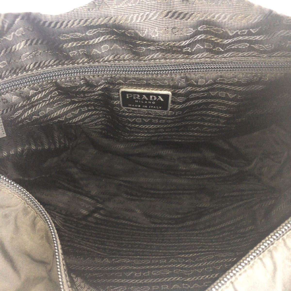 14427
PRADA プラダ テスート 三角ロゴプレート ブラック 黒 シルバー金具 ナイロン トートバッグ ショルダーバッグ  レディース