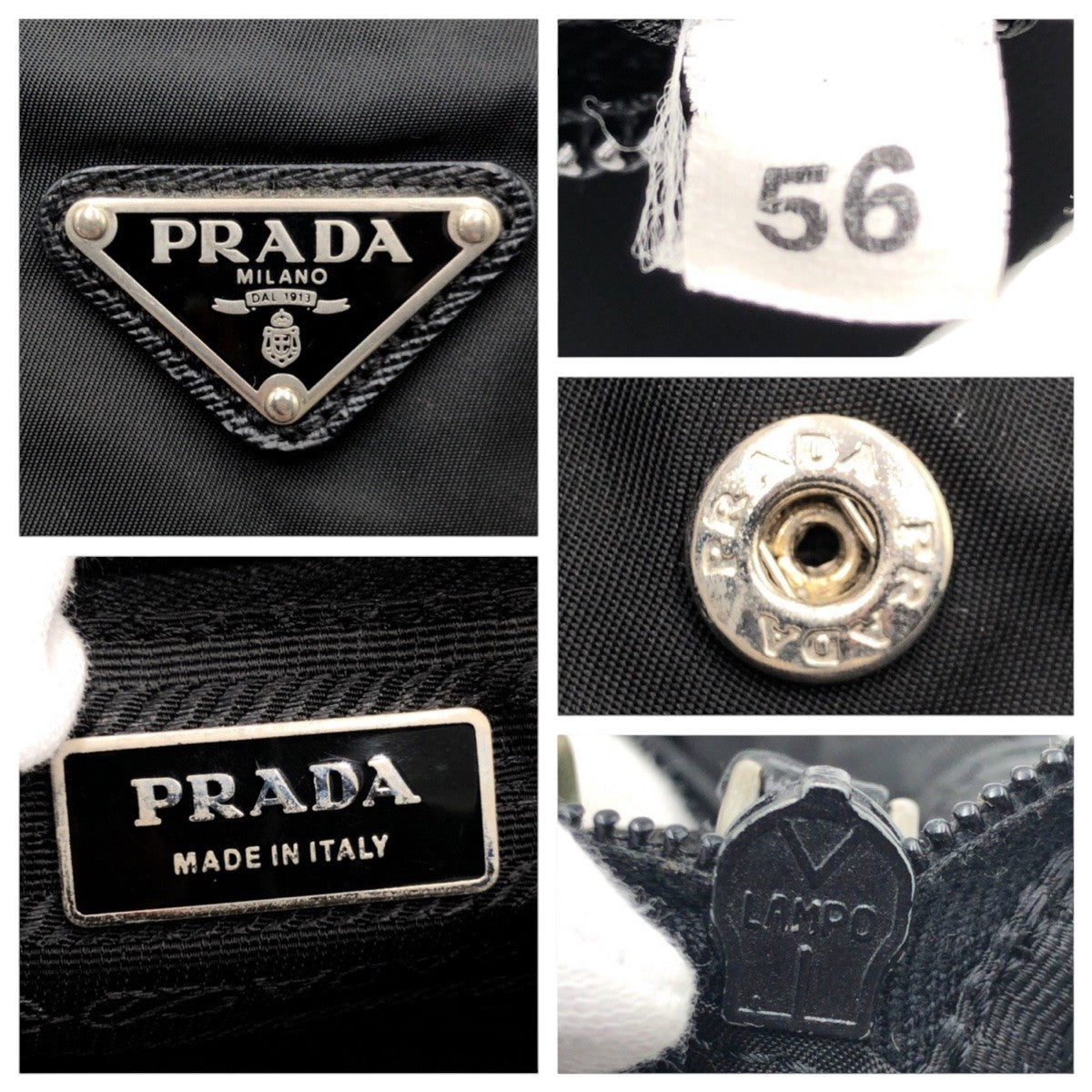 14428
PRADA プラダ テスート 三角ロゴ ブラック 黒 ナイロン ショルダーバッグ 男女兼用  メンズ ABP39