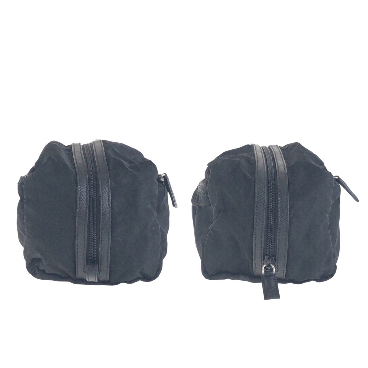 14429
PRADA プラダ ブラック 黒 シルバー金具 ナイロン セカンドバッグ  メンズ