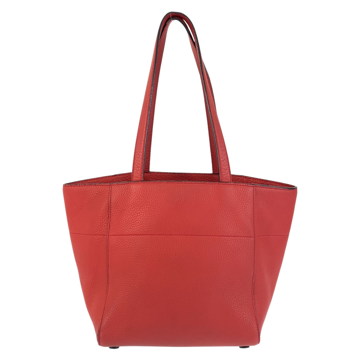 14433
PRADA プラダ 三角ロゴプレート レッド ゴールド金具 レザー トートバッグ ショルダーバッグ  レディース