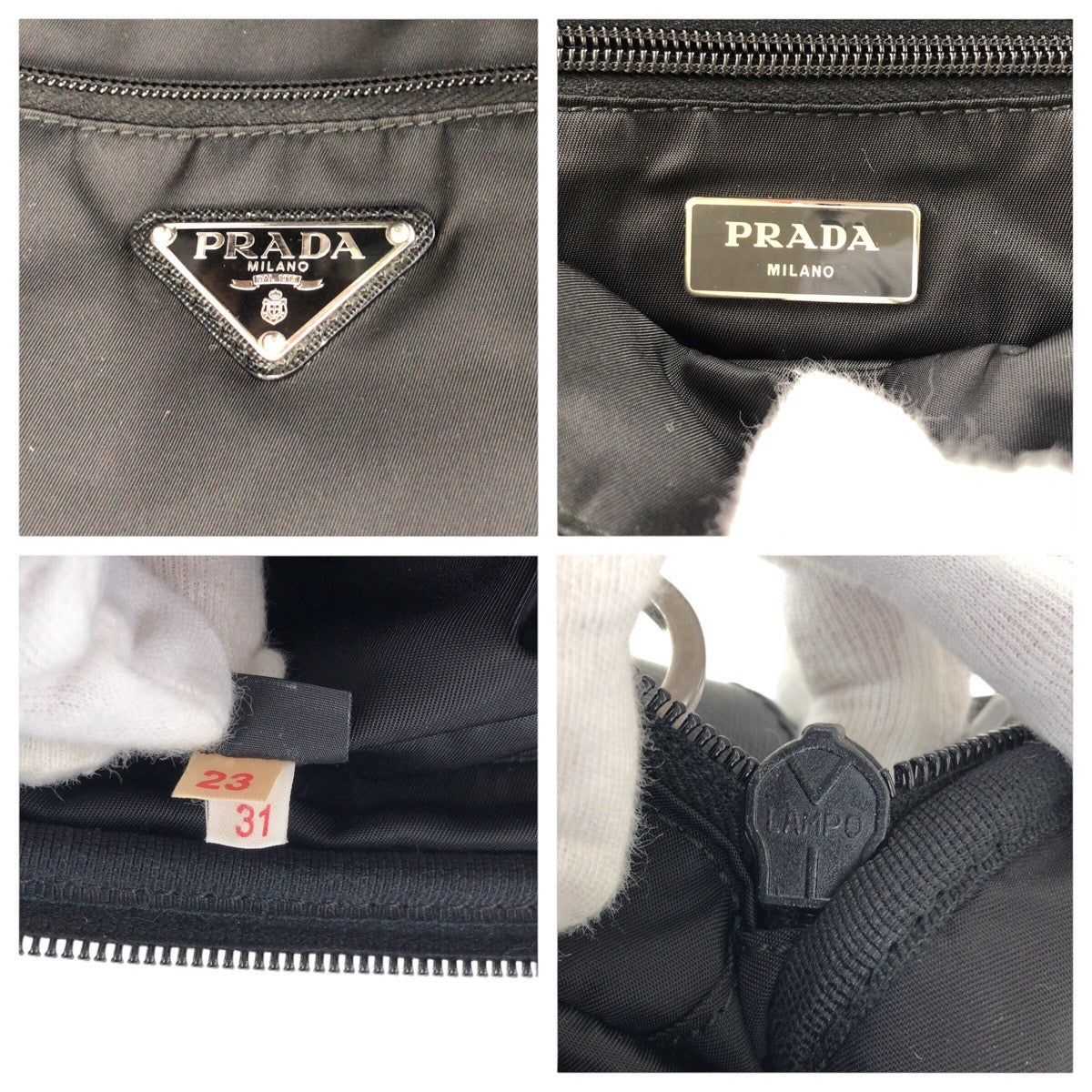 14434
PRADA プラダ テスート サフィアーノ 三角ロゴプレート ブラック 黒 シルバー金具 ナイロン / レザー ビジネスバッグ ブリーフケース 2way  メンズ