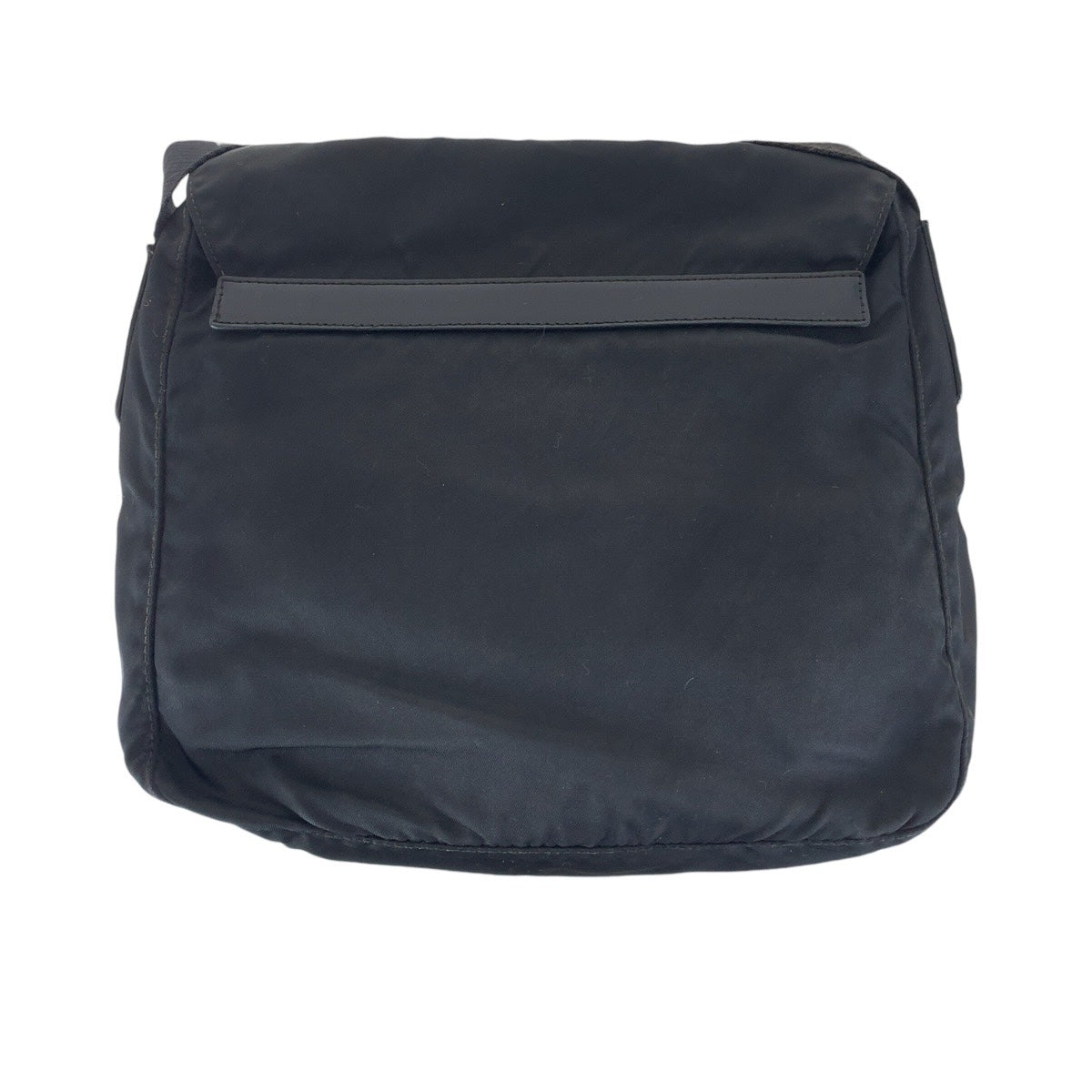 14436
PRADA プラダ テスート 三角ロゴプレート ブラック 黒 シルバー金具 ナイロン / レザー ショルダーバッグ ポシェット  レディース