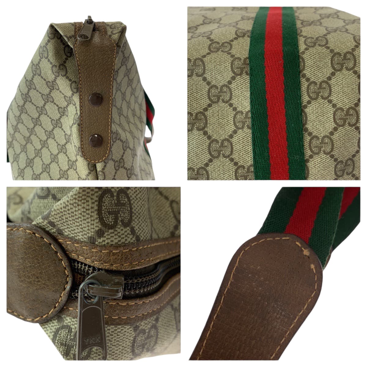 13926
 
GUCCI Old Gucci Sherry Line Beige Brown GG Supreme Canvas 89 19 012 Boston Bag Shoulder Bag Women's