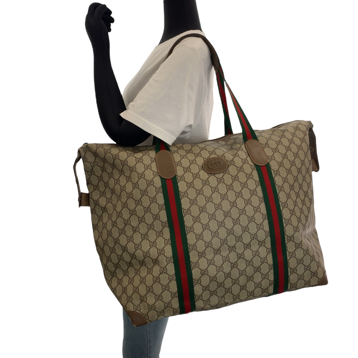 13926
GUCCI グッチ オールドグッチ シェリーライン ベージュ ブラウン GGスプリームキャンバス 89 19 012 ボストンバッグ ショルダーバッグ レディース ABP42