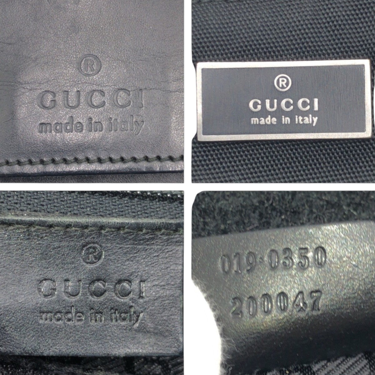 14438
GUCCI グッチ ブラック 黒 ナイロン 0190350 ショルダーバッグ メッセンジャーバッグ 男女兼用  レディース ABP23