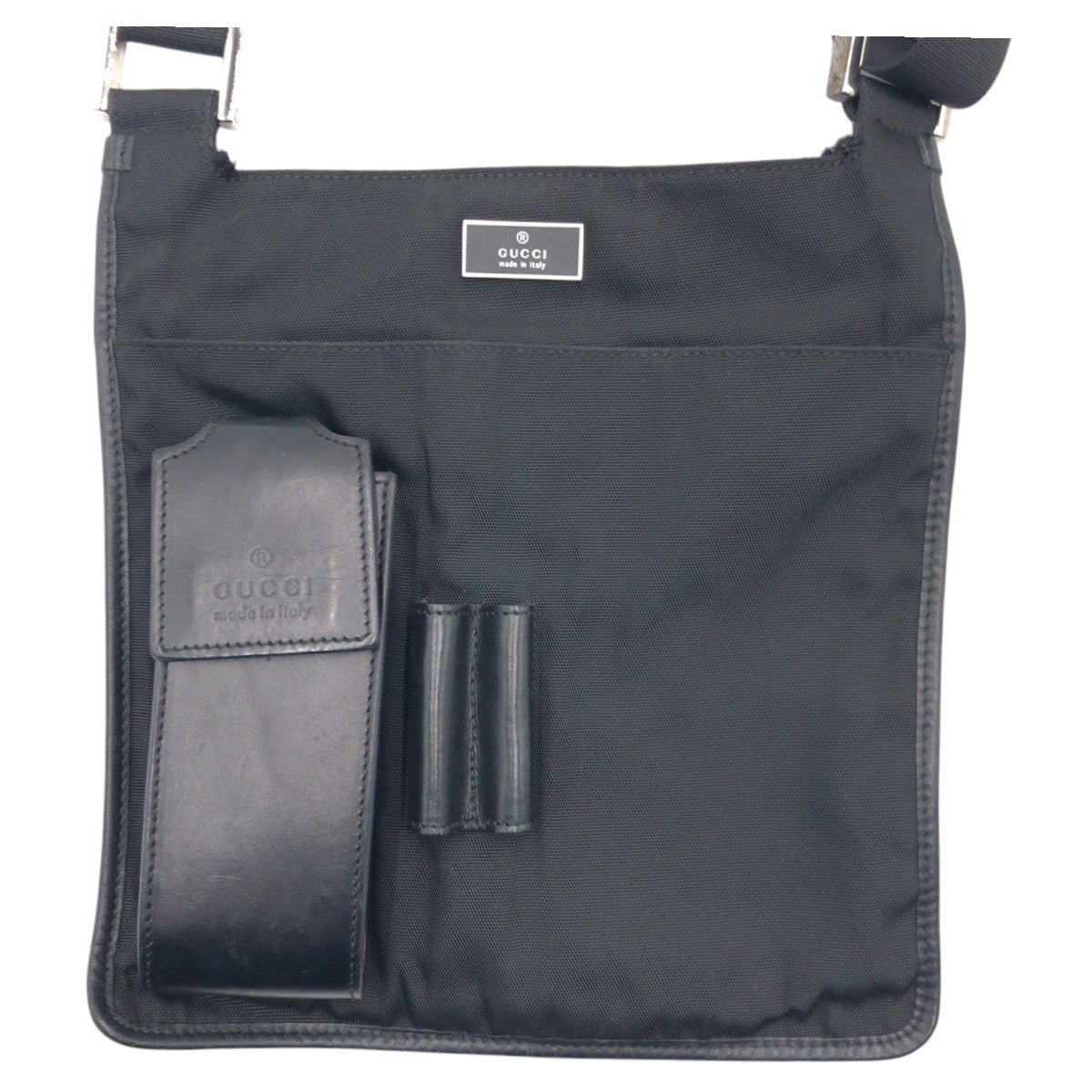 14438
GUCCI グッチ ブラック 黒 ナイロン 0190350 ショルダーバッグ メッセンジャーバッグ 男女兼用  レディース ABP23