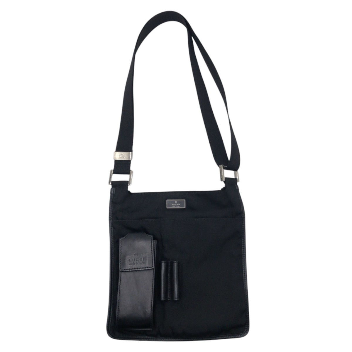 14438
GUCCI グッチ ブラック 黒 ナイロン 0190350 ショルダーバッグ メッセンジャーバッグ 男女兼用  レディース ABP23