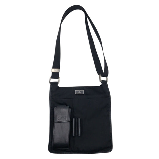 14438
GUCCI グッチ ブラック 黒 ナイロン 0190350 ショルダーバッグ メッセンジャーバッグ 男女兼用  レディース ABP23