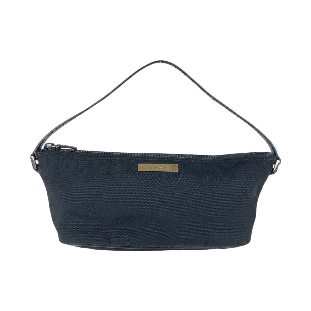 13927
GUCCI グッチ ブラック シルバー金具 ナイロン 039 1103 ハンドバッグ アクセサリーポーチ  レディース ABP24