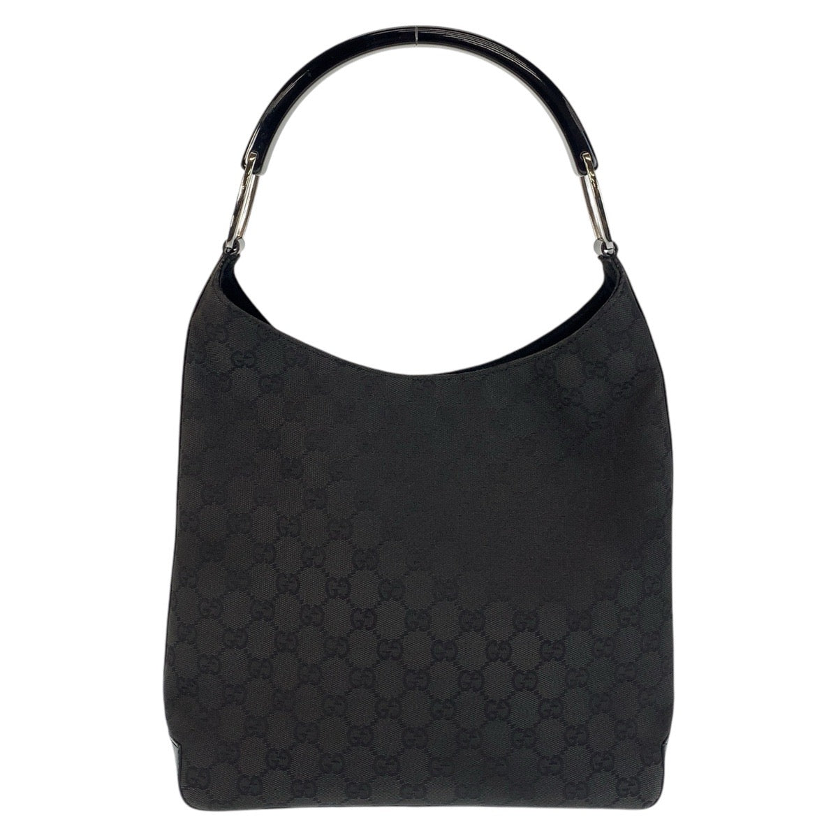 14440
GUCCI グッチ ブラック 黒 シルバー金具 GGキャンバス / プラスチック 001 3752 ショルダーバッグ  レディース ABP20