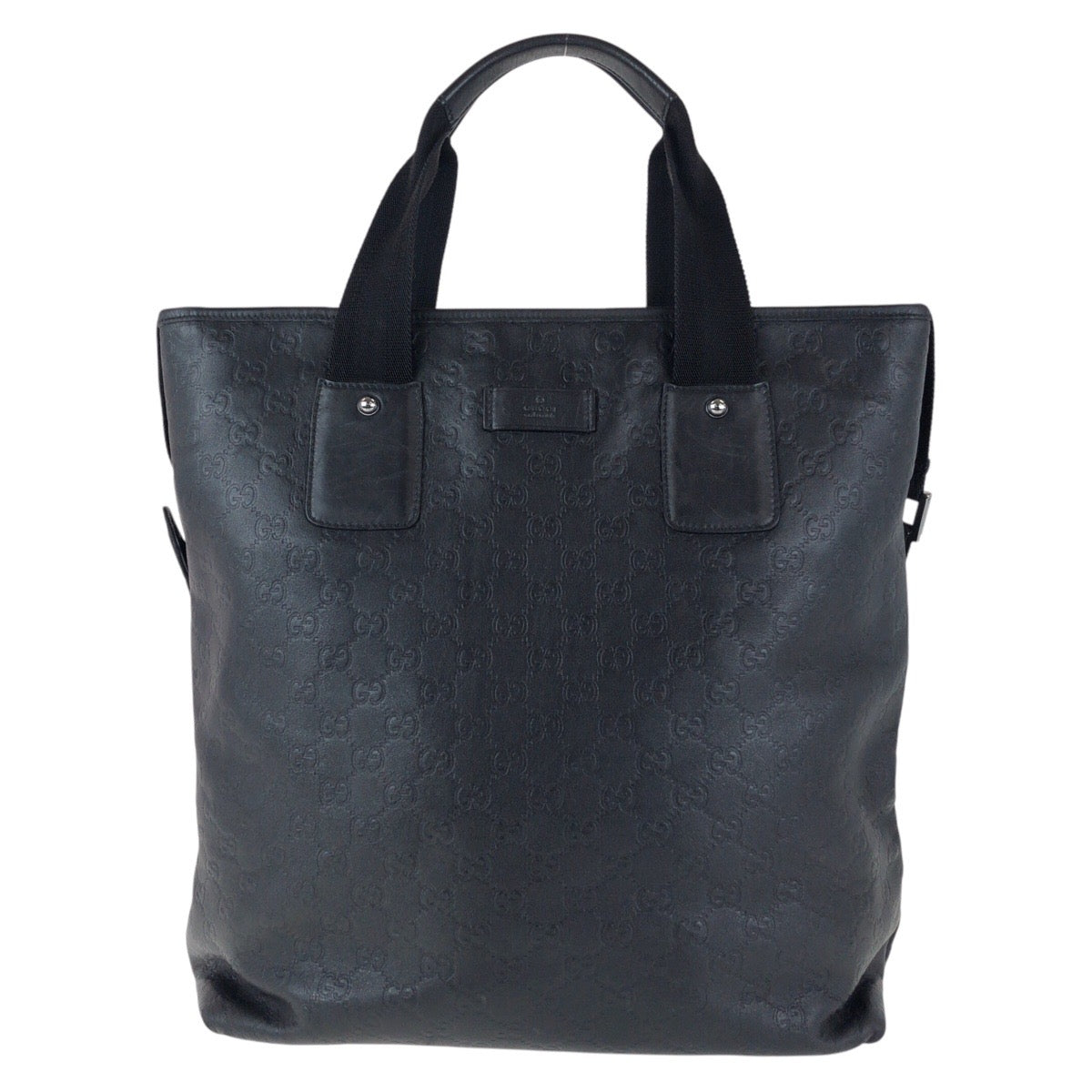 14442
GUCCI グッチ グッチシマ ブラック 黒 レザー 162486 トートバッグ ショルダーバッグ 2way  メンズ