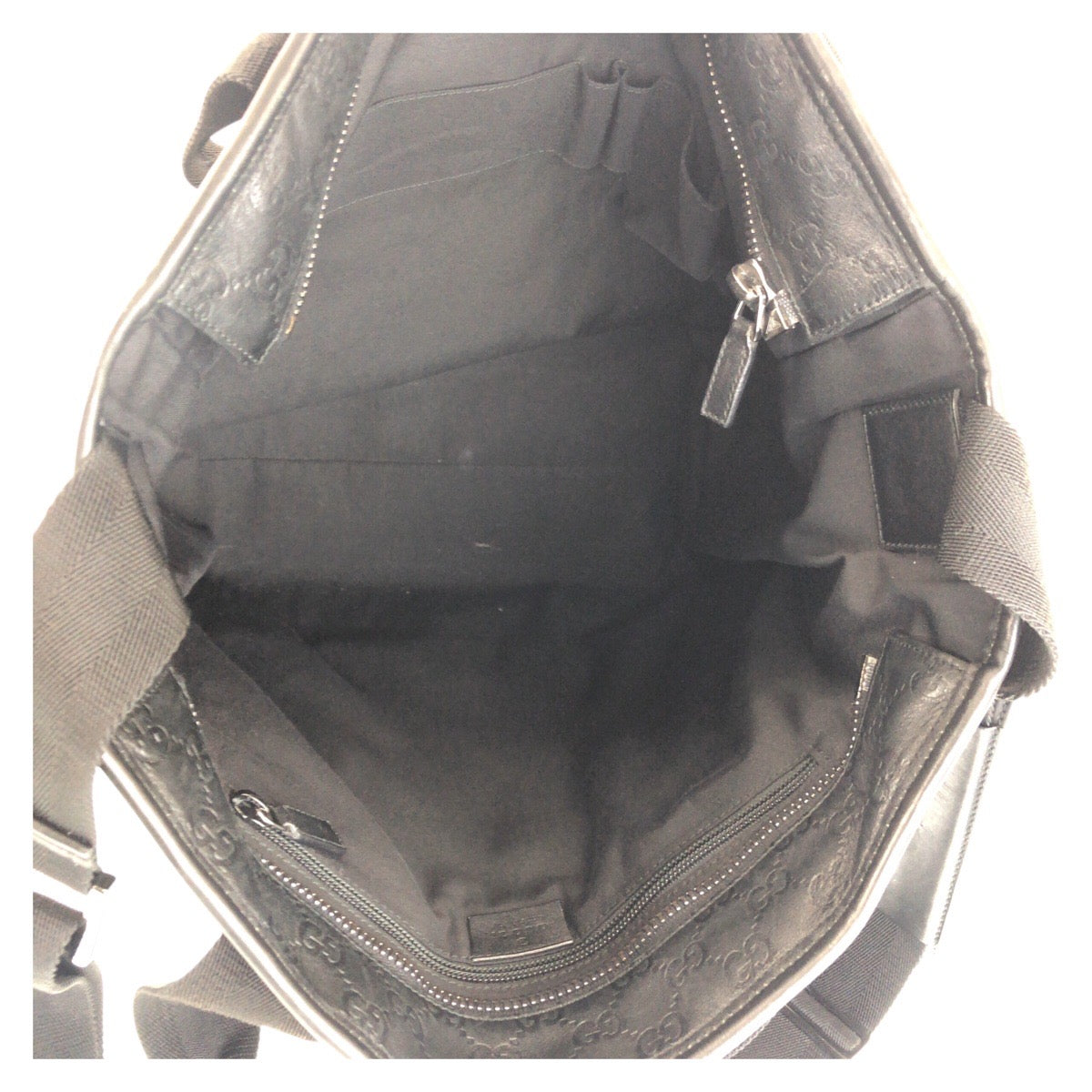 14442
GUCCI グッチ グッチシマ ブラック 黒 レザー 162486 トートバッグ ショルダーバッグ 2way  メンズ