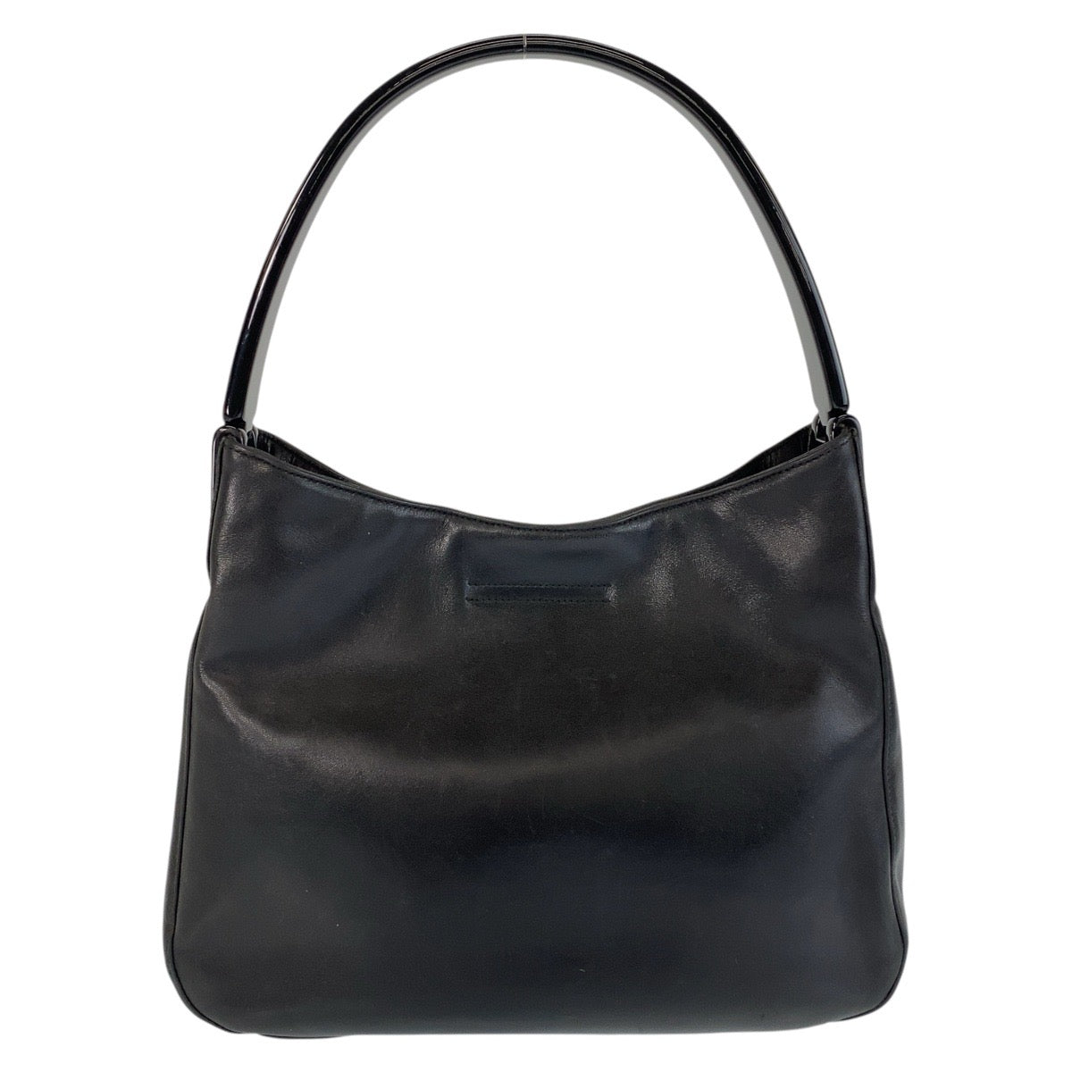 17982
PRADA プラダ ブラック 黒 レザー / プラスチック ショルダーバッグ  レディース ABP35