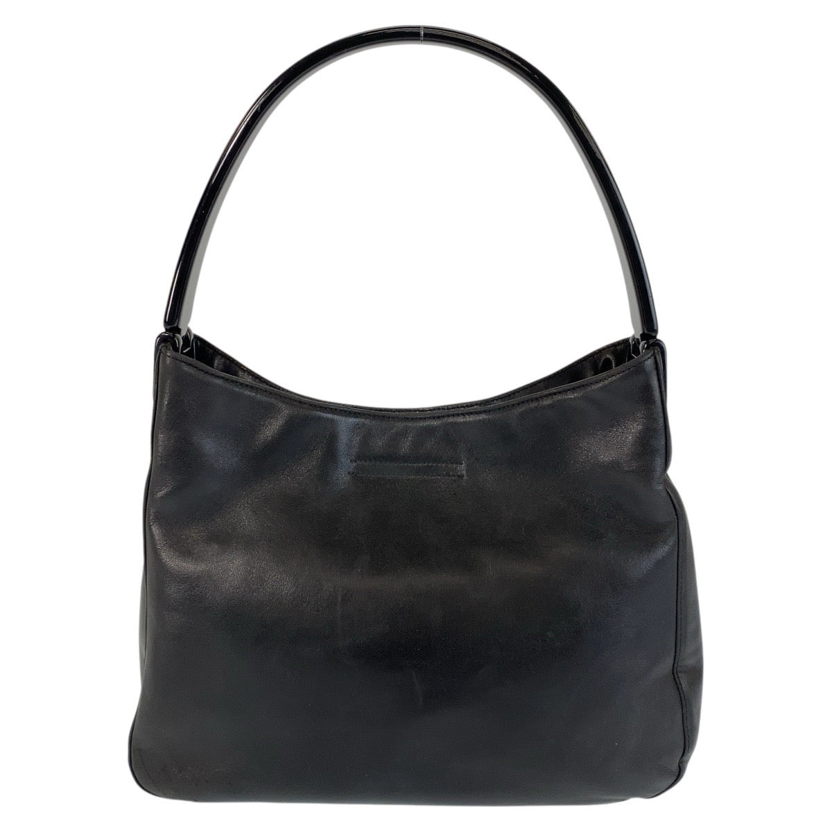 17982
PRADA プラダ ブラック 黒 レザー / プラスチック ショルダーバッグ  レディース ABP35