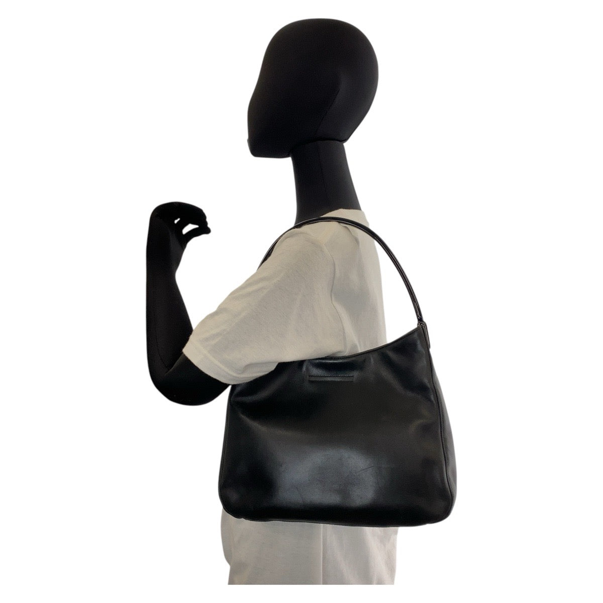 17982
PRADA プラダ ブラック 黒 レザー / プラスチック ショルダーバッグ  レディース ABP35