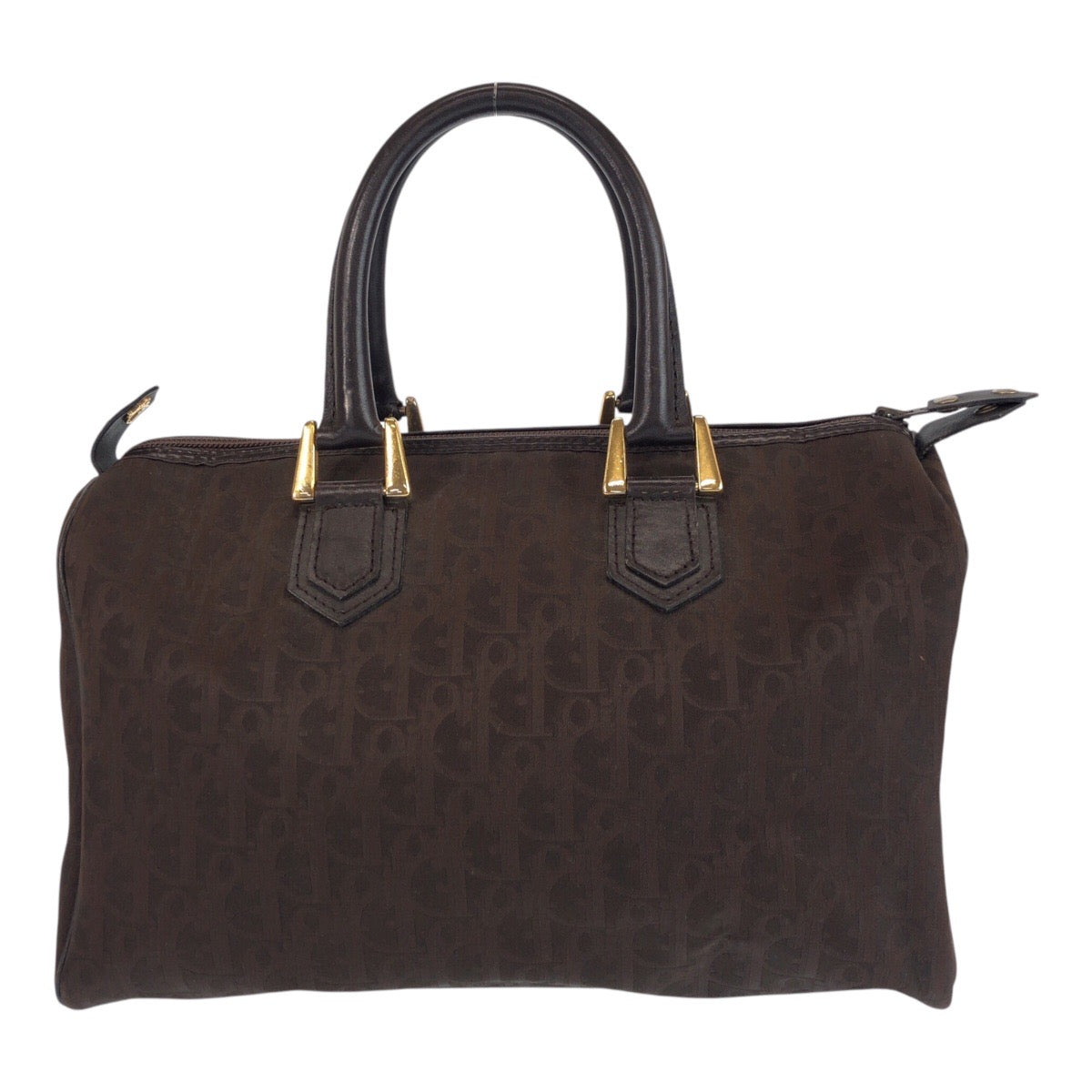 13928
Christian Dior クリスチャンディオール ヴィンテージ トロッター ブラウン ゴールド金具 キャンバス / レザー ハンドバッグ ボストンバッグ  レディース