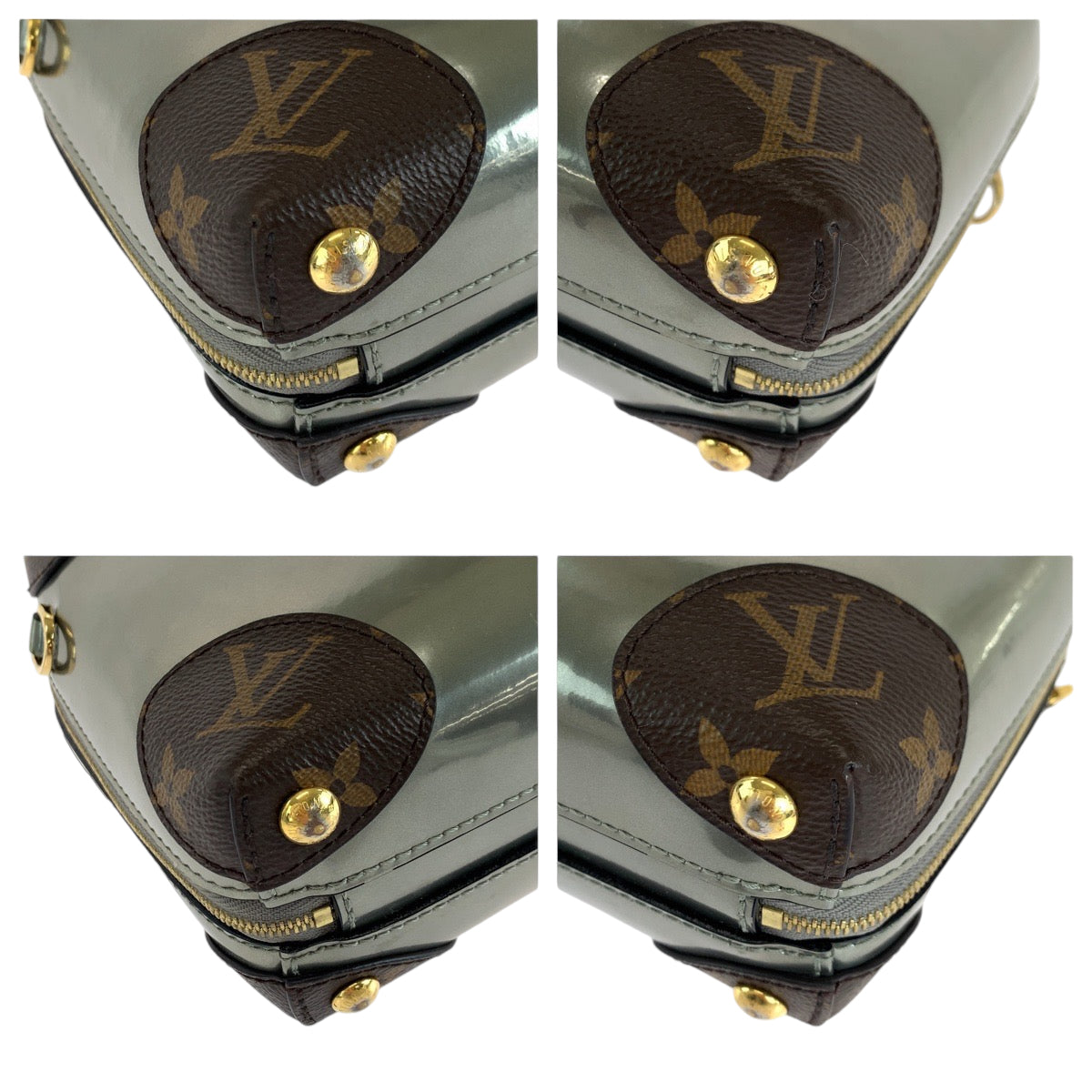 13930
LOUIS VUITTON ルイヴィトン モノグラム  ミロワール ヴェニス シルバー ブラウン ゴールド金具 パテントレザー / PVC M52758 ショルダーバッグ ポシェット  レディース