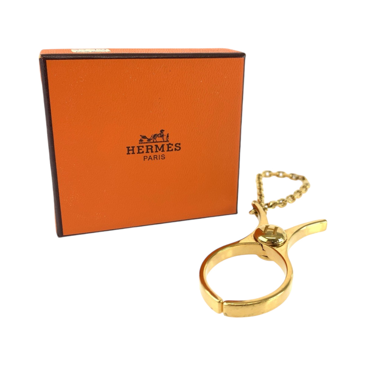 13936
HERMES エルメス 男女兼用 ゴールド メタル グローブホルダー  レディース