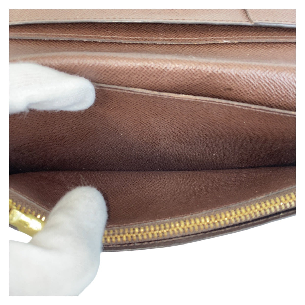 14453
LOUIS VUITTON ルイヴィトン ダミエ ポルトフォイユ ブラザ ブラウン PVC N60017 長財布 ロングウォレット  メンズ