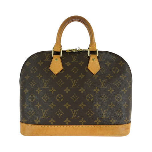 13940
LOUIS VUITTON ルイヴィトン モノグラム アルマ ブラウン ゴールド金具 PVC M51130 ハンドバッグ  レディース