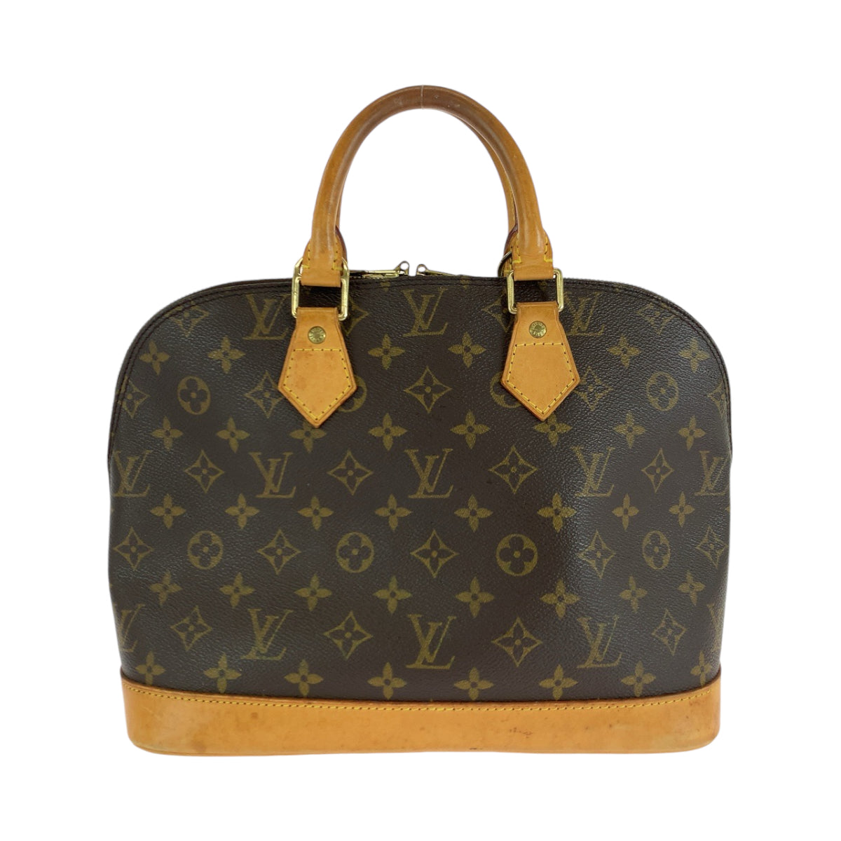 13940
LOUIS VUITTON ルイヴィトン モノグラム アルマ ブラウン ゴールド金具 PVC M51130 ハンドバッグ  レディース