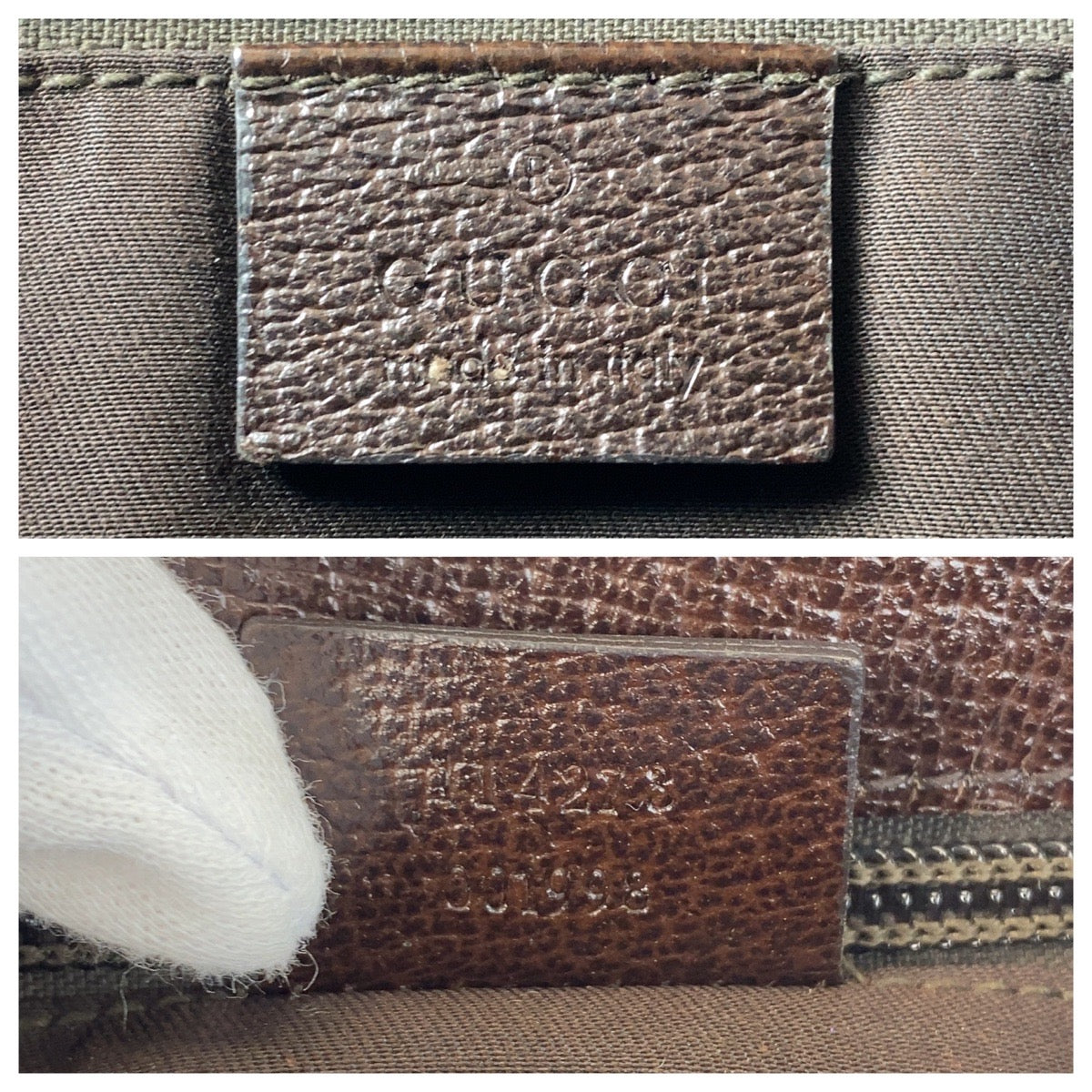 14456
GUCCI グッチ ブラウン ベージュ GGキャンバス / レザー 114273 斜め掛け ショルダーバッグ メッセンジャーバッグ  レディース