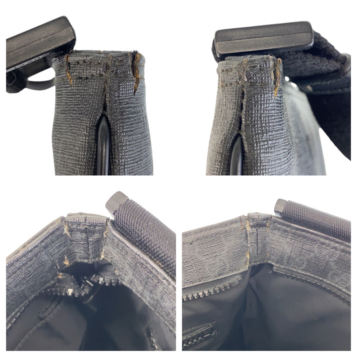 14458
GUCCI グッチ ブラック 黒 GGスプリームキャンバス 162904 斜め掛け ショルダーバッグ メッセンジャーバッグ  レディース