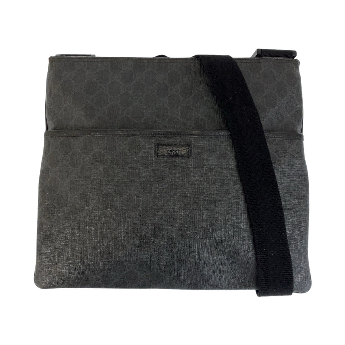 14458
GUCCI グッチ ブラック 黒 GGスプリームキャンバス 162904 斜め掛け ショルダーバッグ メッセンジャーバッグ  レディース