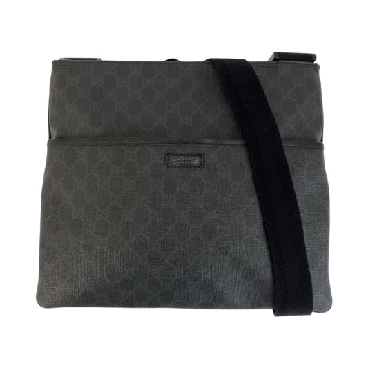 14458
GUCCI グッチ ブラック 黒 GGスプリームキャンバス 162904 斜め掛け ショルダーバッグ メッセンジャーバッグ  レディース