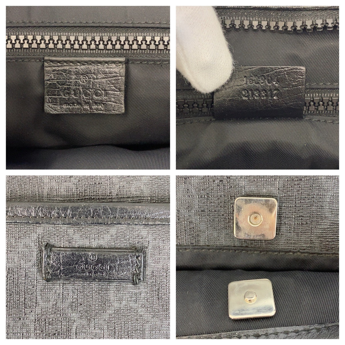 14458
GUCCI グッチ ブラック 黒 GGスプリームキャンバス 162904 斜め掛け ショルダーバッグ メッセンジャーバッグ  レディース